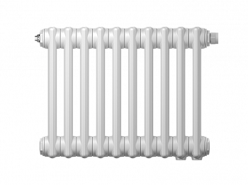 Радиатор трубчатый Zehnder Charleston Retrofit 3037, 26 сек.1/2 ниж.подк. RAL9016 (кроншт.в компл)